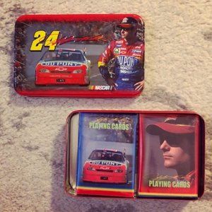 Jeff Gordon Collectible Cards + Tin Case